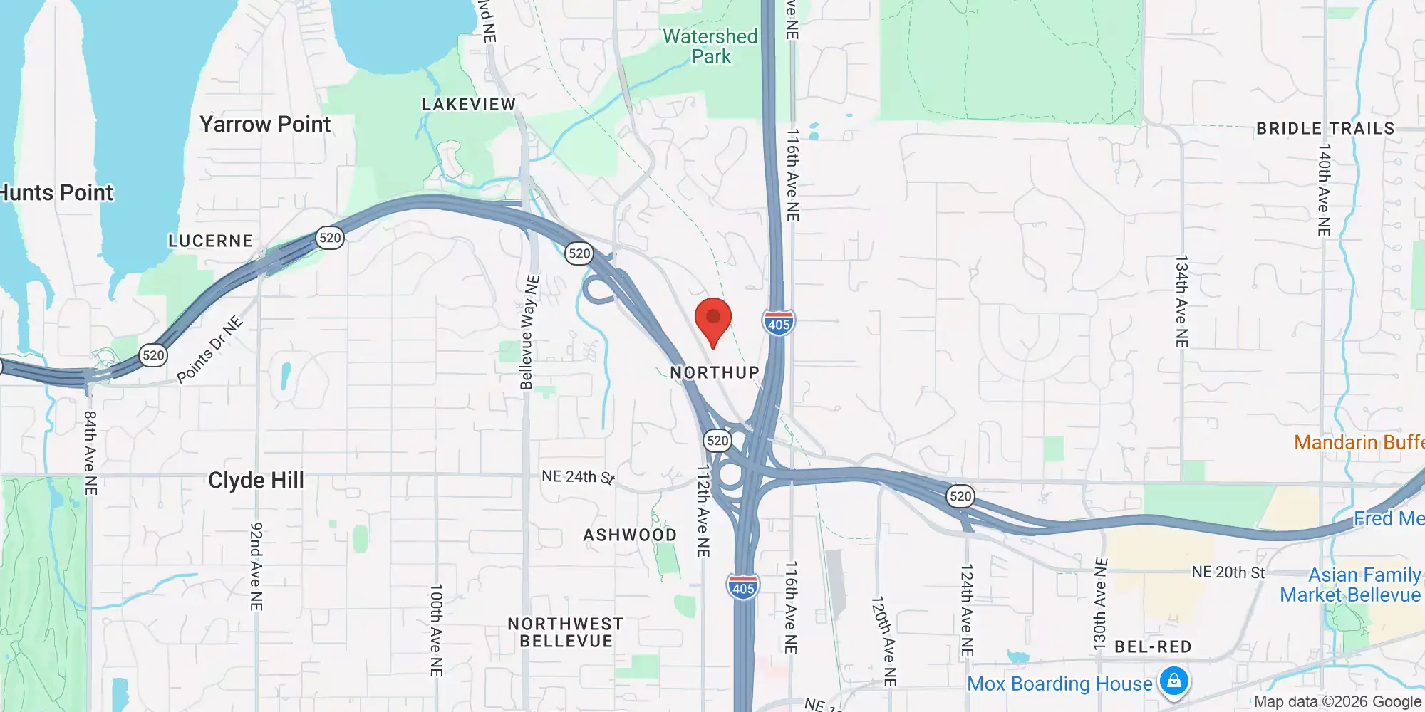 Clinic location on map